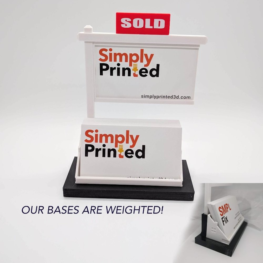 Black Real Estate-Realtor Card Holder-Display